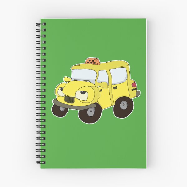 Item preview, Cute Yellow Taxi Cartoon | Funny Tired Car Things with Feelings Sticker designed and sold by MyxaART.