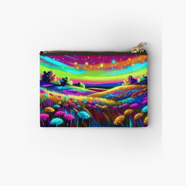 Item preview, Psychedelic Neon Wildflower Meadow  designed and sold by Nexus Space.