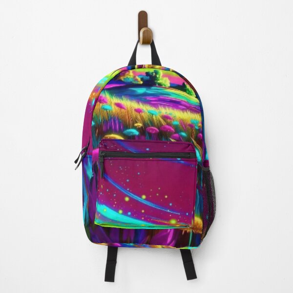 Item preview, Psychedelic Neon Wildflower Meadow designed and sold by Nexus Space.
