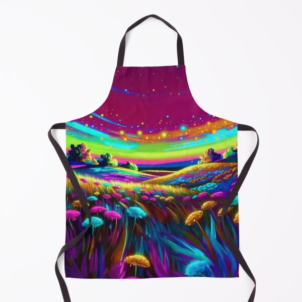 Item preview, Psychedelic Neon Wildflower Meadow designed and sold by Nexus Space.