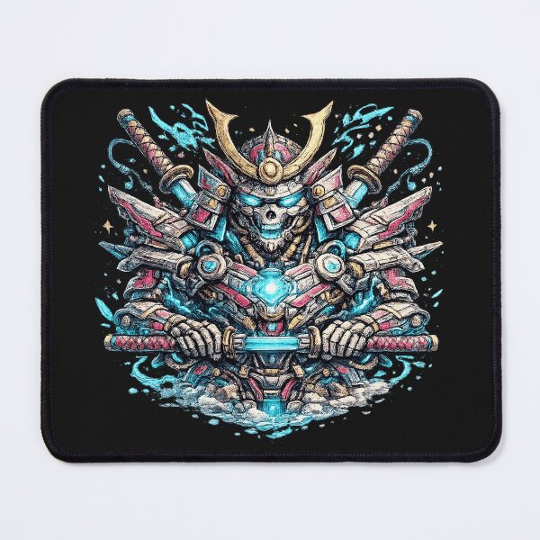 Item preview, Cyber Samurai Skull Warrior designed and sold by JuanitaWolfi.