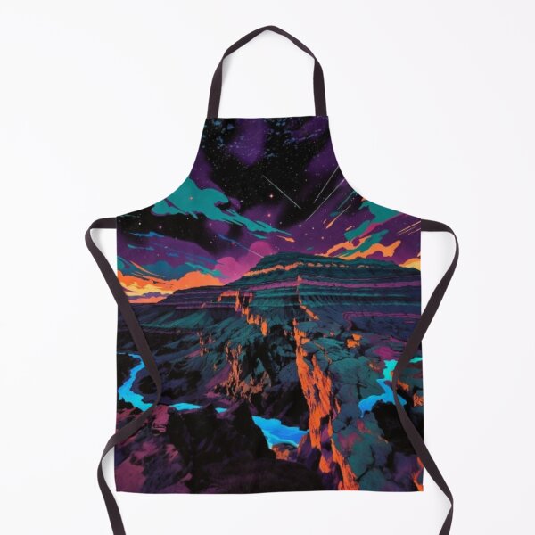 Item preview, Cosmic Canyon Starry Night Landscape Poster designed and sold by Nexus Space.