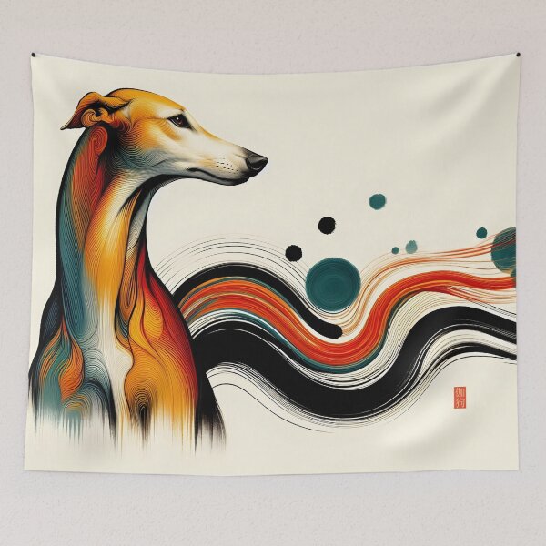 Item preview, GALAGO - Ukiyo-e Suibokuga Greyhounds - Vol. I - Zen Ink Collection - Flow of Silence designed and sold by GALOGO – Art for Sighthounds & Animal Welfare.