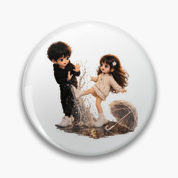Item preview, Cute Chibi Couple Rain Sticker PNG | Kawaii Anime Love Sticker | Romantic Waterproof Vinyl Decal designed and sold by ashwin131.