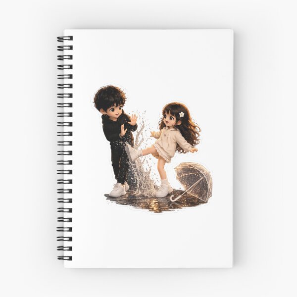 Item preview, Cute Chibi Couple Rain Sticker PNG | Kawaii Anime Love Sticker | Romantic Waterproof Vinyl Decal designed and sold by ashwin131.