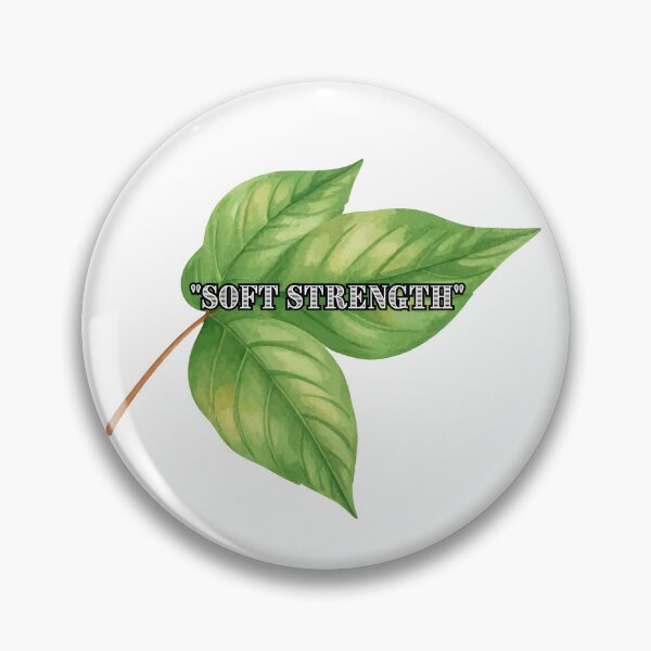 Item preview, Soft Strength Botanical Leaf Sticker – Inspirational Nature Quote, Minimalist Green Plant Aesthetic Vinyl Decal designed and sold by Pandey14.