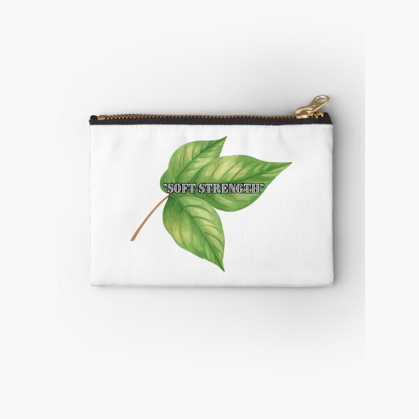 Item preview, Soft Strength Botanical Leaf Sticker – Inspirational Nature Quote, Minimalist Green Plant Aesthetic Vinyl Decal designed and sold by Pandey14.