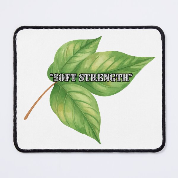 Item preview, Soft Strength Botanical Leaf Sticker – Inspirational Nature Quote, Minimalist Green Plant Aesthetic Vinyl Decal designed and sold by Pandey14.