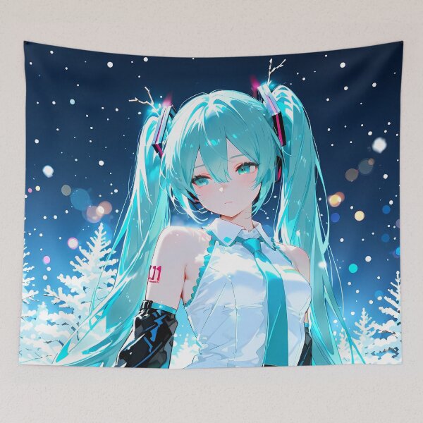 Item preview, Hatsune Miku Vocaloid Snowy Night Elegant Winter Pose designed and sold by ManuelOpito.