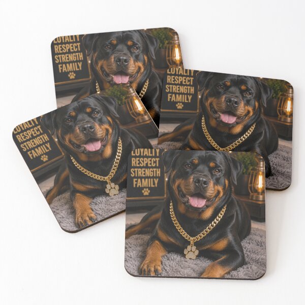 Item preview, Royal Rottweiler Gold Chain Portrait Design designed and sold by BagFactoryUK.