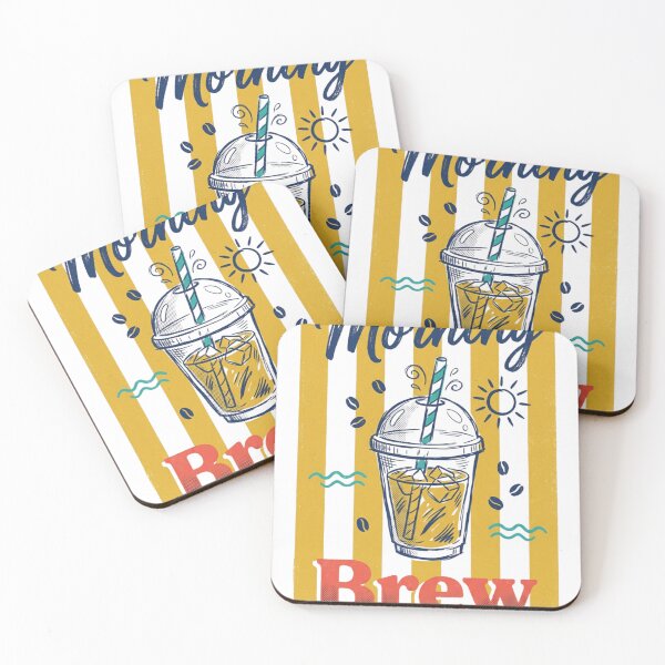 Item preview, Morning Brew Vintage Retro Coffee Iced Latte designed and sold by Emerald Deep.
