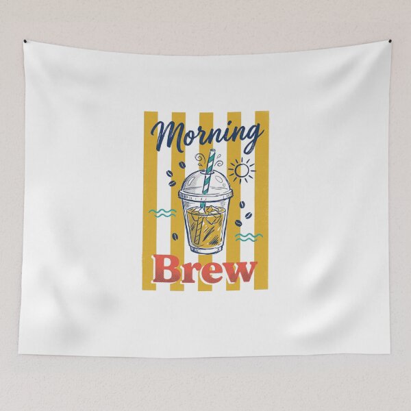 Item preview, Morning Brew Vintage Retro Coffee Iced Latte designed and sold by Emerald Deep.