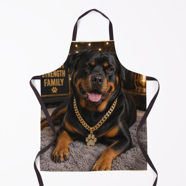 Artikelvorschau, Royal Rottweiler Gold Chain Portrait Design entworfen und verkauft von BagFactoryUK.