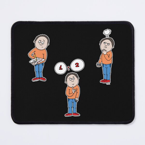 Item preview, Funny Overthinking Man Making Lists | Cute Decision Making Meme Sticker designed and sold by MyxaART.