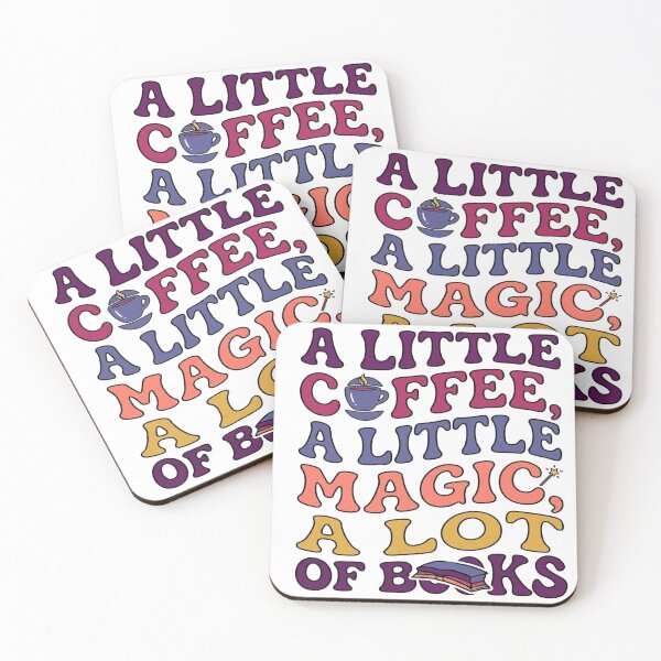Item preview, A Little Coffee A Little Magic A Lot of Books | Book Aesthetic | Reading Addiction | Book Lover Retro Design | Bibliophile Gift designed and sold by TheDigitalArtisianHub.