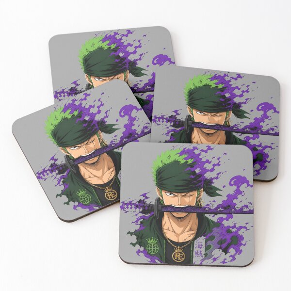 Item preview, Anime Green Hair Swordsman Purple Smoke Aura designed and sold by RoyalEarthstore.