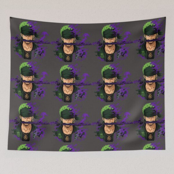 Item preview, Anime Green Hair Swordsman Purple Smoke Aura designed and sold by RoyalEarthstore.