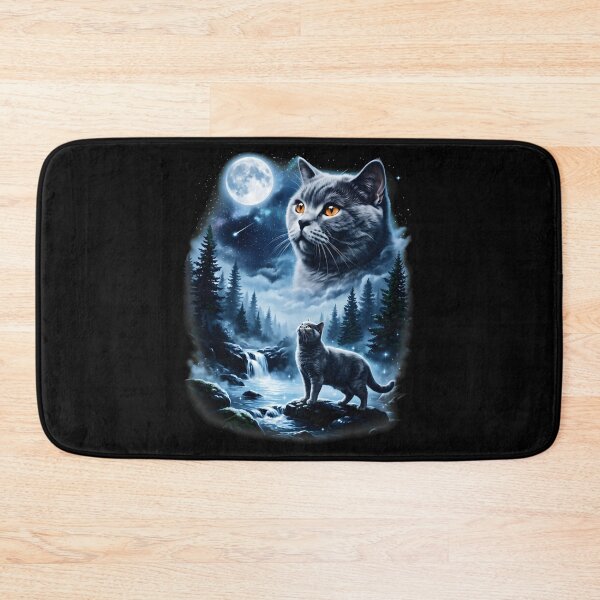 Item preview, Funny British Shorthair Cat Howling to the Moon Pet Meme designed and sold by DebbieEganCo.