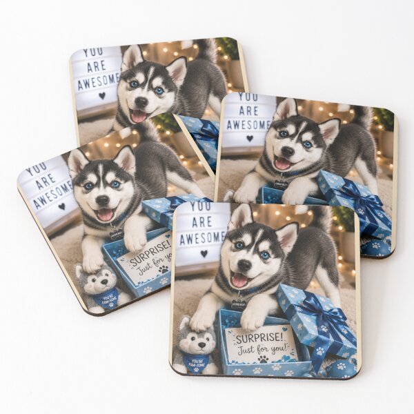Item preview, Cute Husky Surprise Gift Portrait Design designed and sold by BagFactoryUK.
