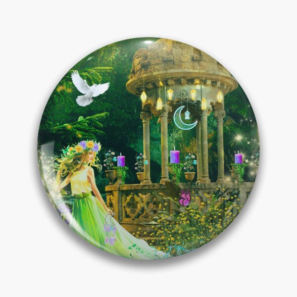 Item preview, Sacred Well of Divine Wisdom - Mystical Spiritual Nature Art - Surreal Divine Feminine Artwork designed and sold by SacredPathHealingArt.