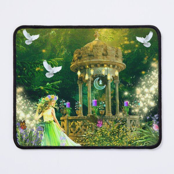 Item preview, Sacred Well of Divine Wisdom - Mystical Spiritual Nature Art - Surreal Divine Feminine Artwork designed and sold by SacredPathHealingArt.