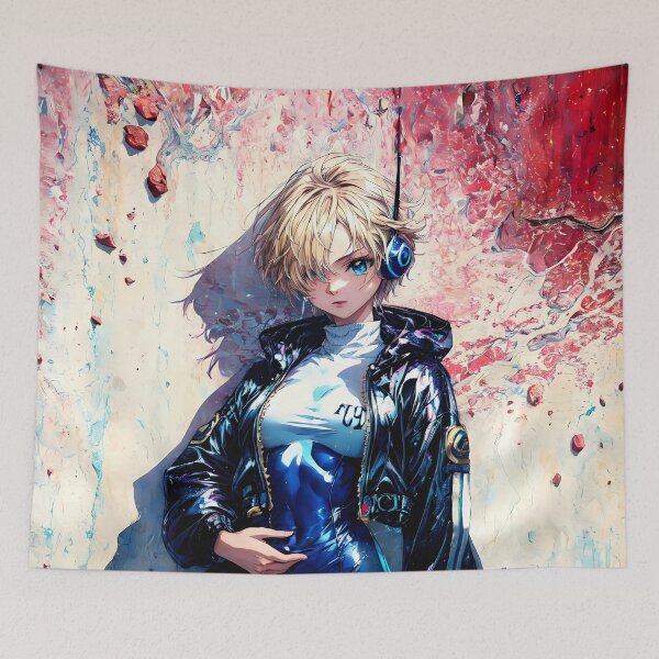 Item preview, Lilith Vegapunk One Piece Blue Jacket Paint Wall designed and sold by JohnEllisa.