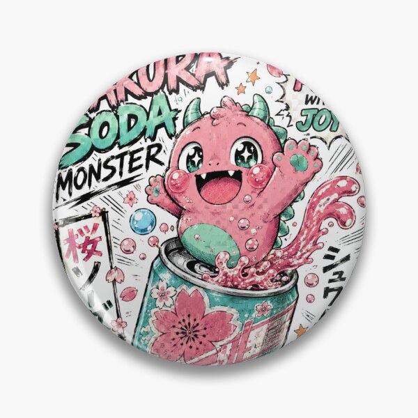 Item preview, Sakura Soda Monster – Cute Manga Streetwear designed and sold by BadMary.