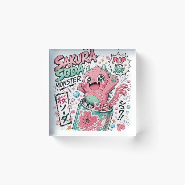 Item preview, Sakura Soda Monster – Cute Manga Streetwear designed and sold by BadMary.
