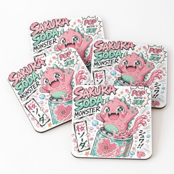 Item preview, Sakura Soda Monster – Cute Manga Streetwear designed and sold by BadMary.