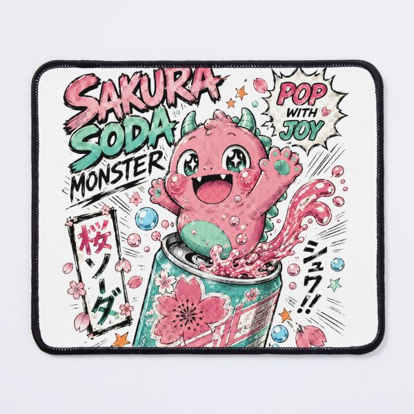 Item preview, Sakura Soda Monster – Cute Manga Streetwear designed and sold by BadMary.