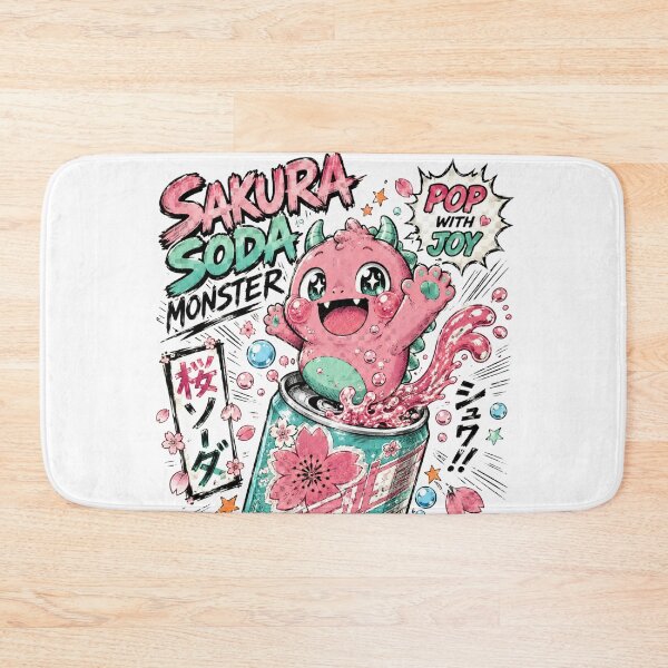 Item preview, Sakura Soda Monster – Cute Manga Streetwear designed and sold by BadMary.