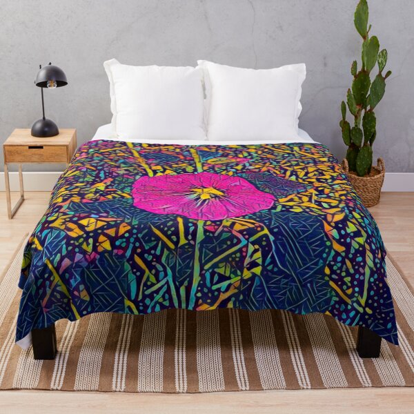 Item preview, Psychedelic Neon Pink Petunia Abstract Garden Digital Painting designed and sold by BalkanBloom.