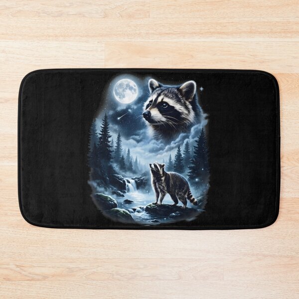 Item preview, Funny Raccoon Cat Howling to the Moon Pet Meme designed and sold by DebbieEganCo.
