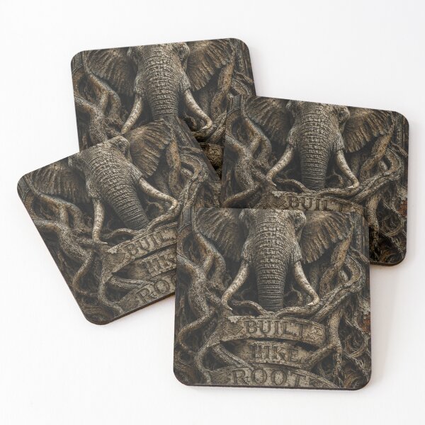 Item preview, Foundational Builder Roots Brutalist Industrial Office Art Elephant Canvas designed and sold by SavannaStrikes.