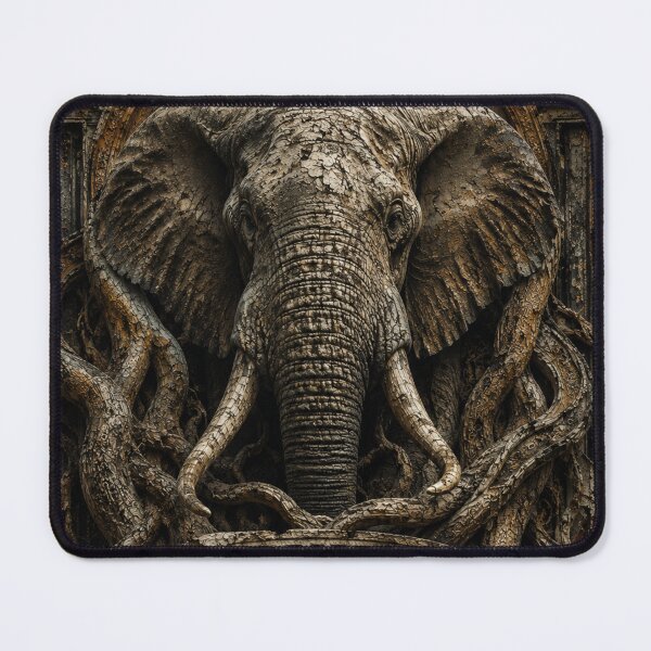Item preview, Foundational Builder Roots Brutalist Industrial Office Art Elephant Canvas designed and sold by SavannaStrikes.