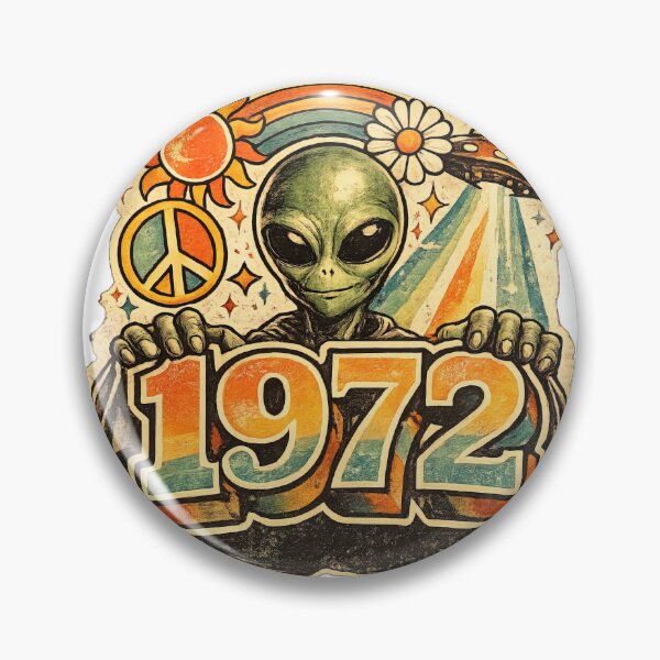 Item preview, Born in 1972  Vintage Alien Retro UFO Graphic Tee designed and sold by Joy-Points.