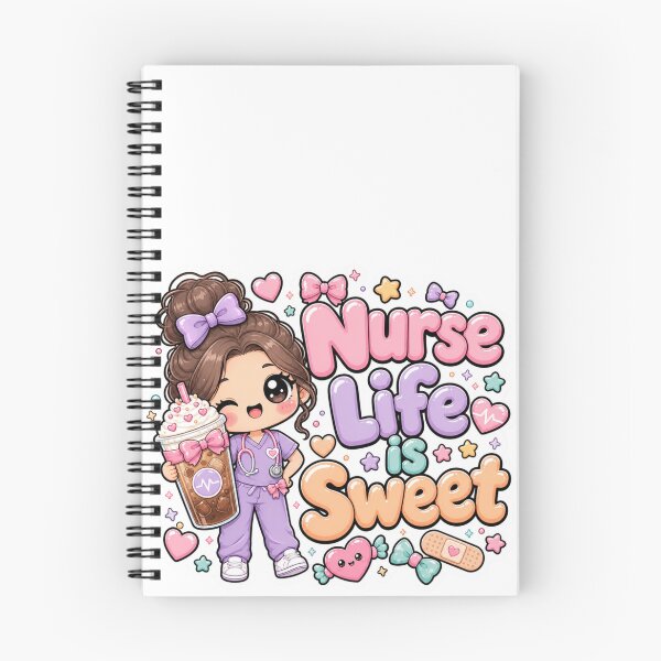 Item preview, Nurse Life is Sweet Kawaii Cute Pastel Chibi Coffee  designed and sold by TheHappyCatStudio.