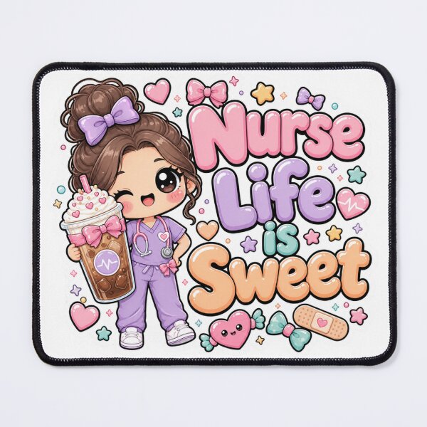 Item preview, Nurse Life is Sweet Kawaii Cute Pastel Chibi Coffee designed and sold by TheHappyCatStudio.