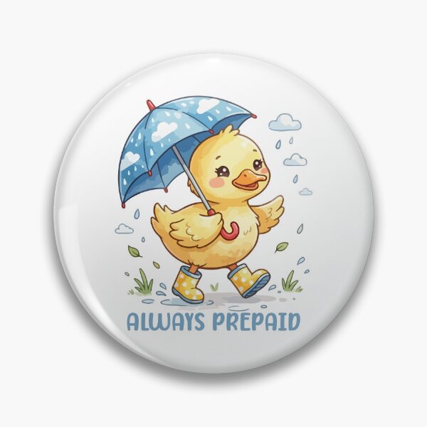 Item preview, Always Prepaid Cute Duck Rain Cartoon designed and sold by stylishdzign.