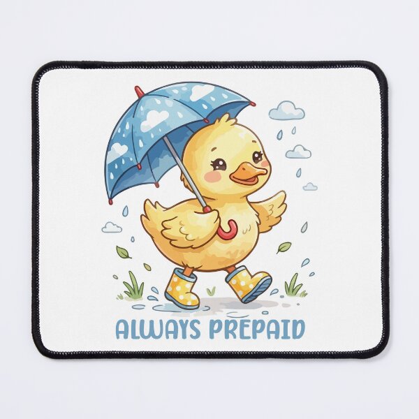 Item preview, Always Prepaid Cute Duck Rain Cartoon designed and sold by stylishdzign.