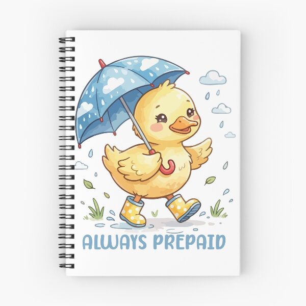 Item preview, Always Prepaid Cute Duck Rain Cartoon designed and sold by stylishdzign.
