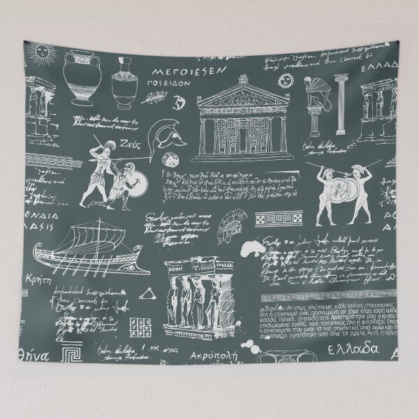 Item preview, Ancient Greece Seamless Pattern Greek Motifs designed and sold by Retr0Tshirts.