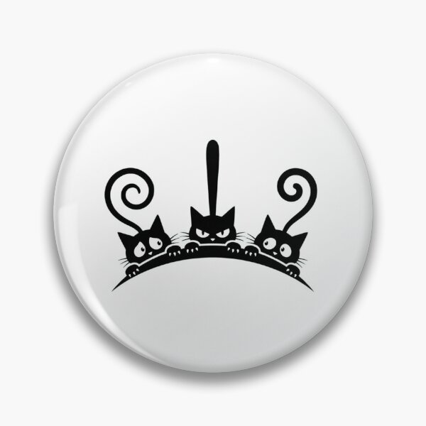 Item preview, Grumpy Black Cat Trio Funny Cartoon Art designed and sold by SiarheiYur.