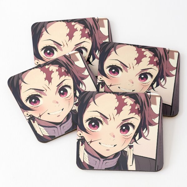 Item preview, Tanjiro Kamado Demon Slayer Warm Closeup Smile Portrait designed and sold by JohnEllisa.