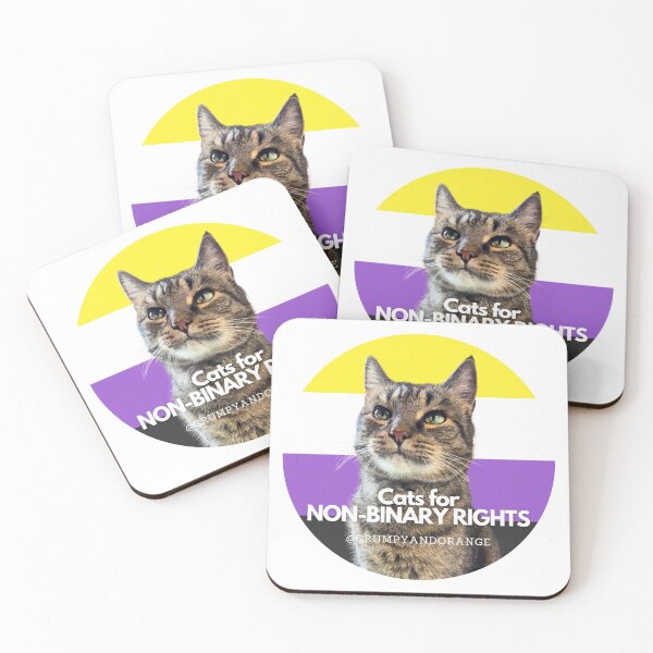 Item preview, Cats For Non-Binary Rights - Pietu designed and sold by Grumpy and Orange.