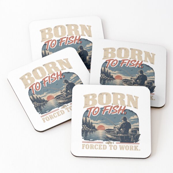 Item preview, Born to Fish Forced to Work Funny fishing vintage design for fishermen and fishing lovers designed and sold by LD ART.