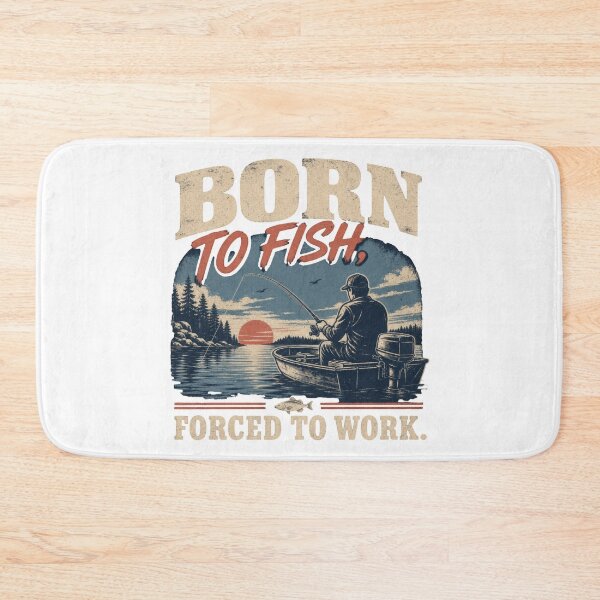 Item preview, Born to Fish Forced to Work Funny fishing vintage design for fishermen and fishing lovers designed and sold by LD ART.