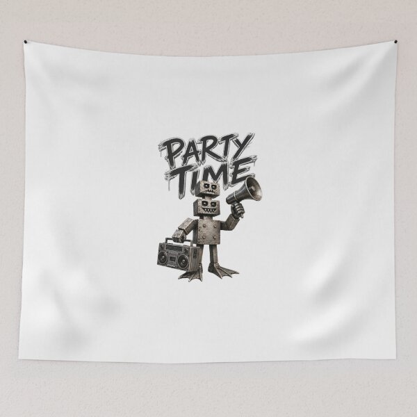 Item preview, Robot Dj party time designed and sold by DAX4ART.