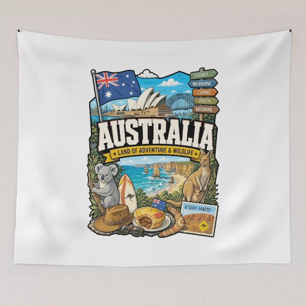 Item preview, Australia Adventure Wildlife Graphic Tee designed and sold by AtuqStudio.