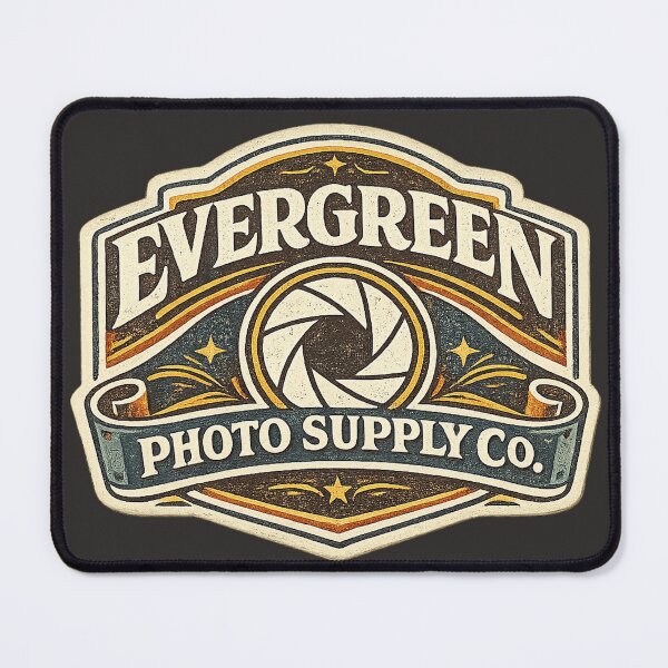 Item preview, Evergreen Photo Supply Co. Vintage Camera Shop Logo designed and sold by Golden Era Studio.